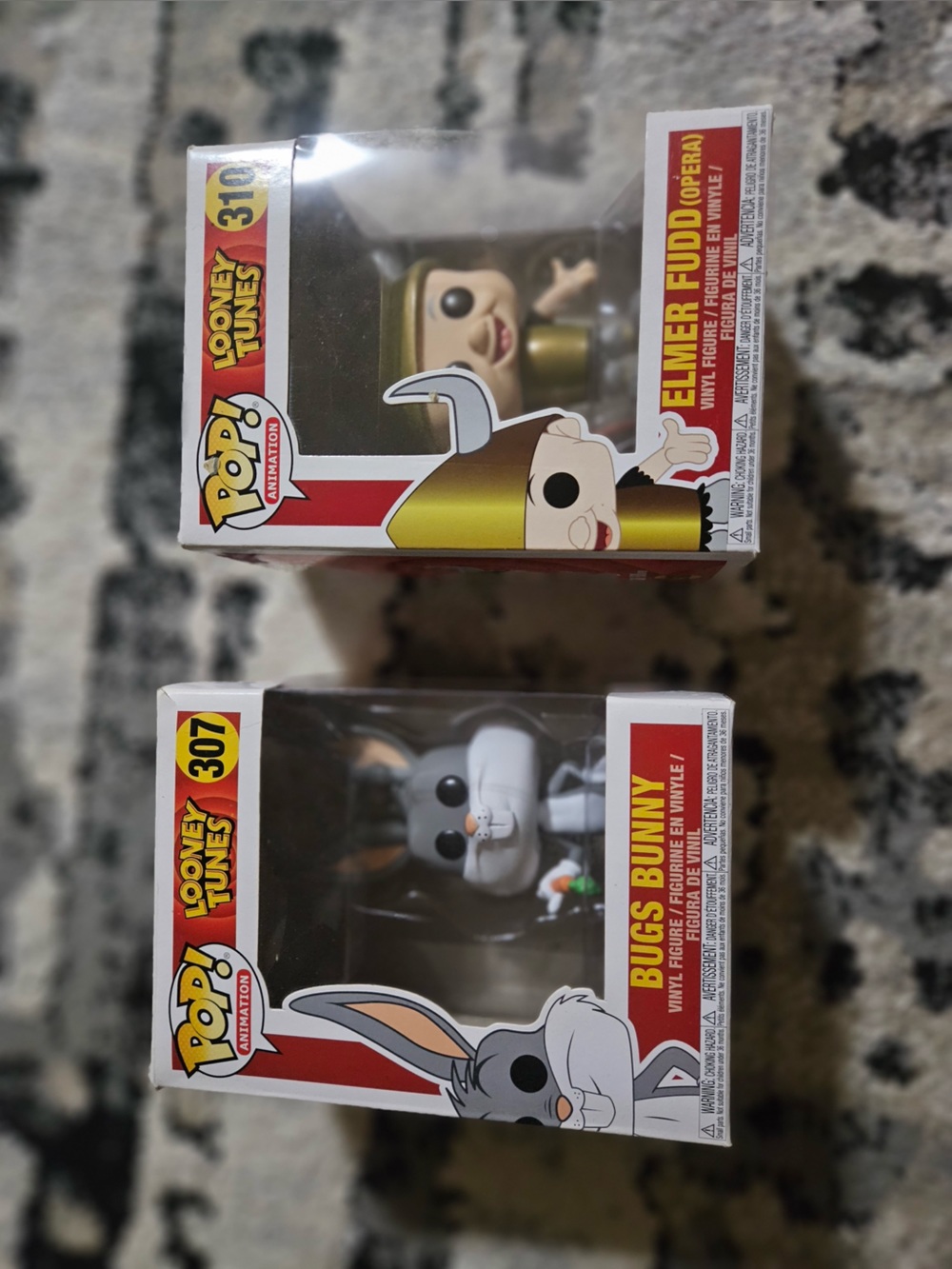 Funko Looney Tunes Bugs Bunny & Elmer Fudd Gold & Gray POP! Vinyl Set